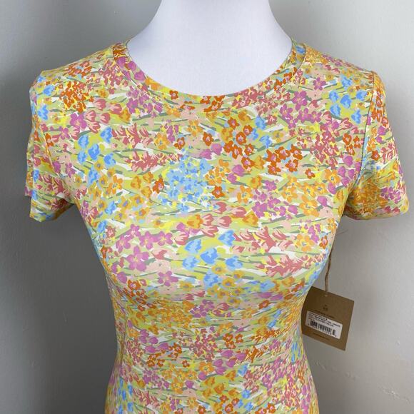 STONE FOX SWIM Bambi Baby Tee Dress Flower Fields Print Small $120 - Picture 6 of 10